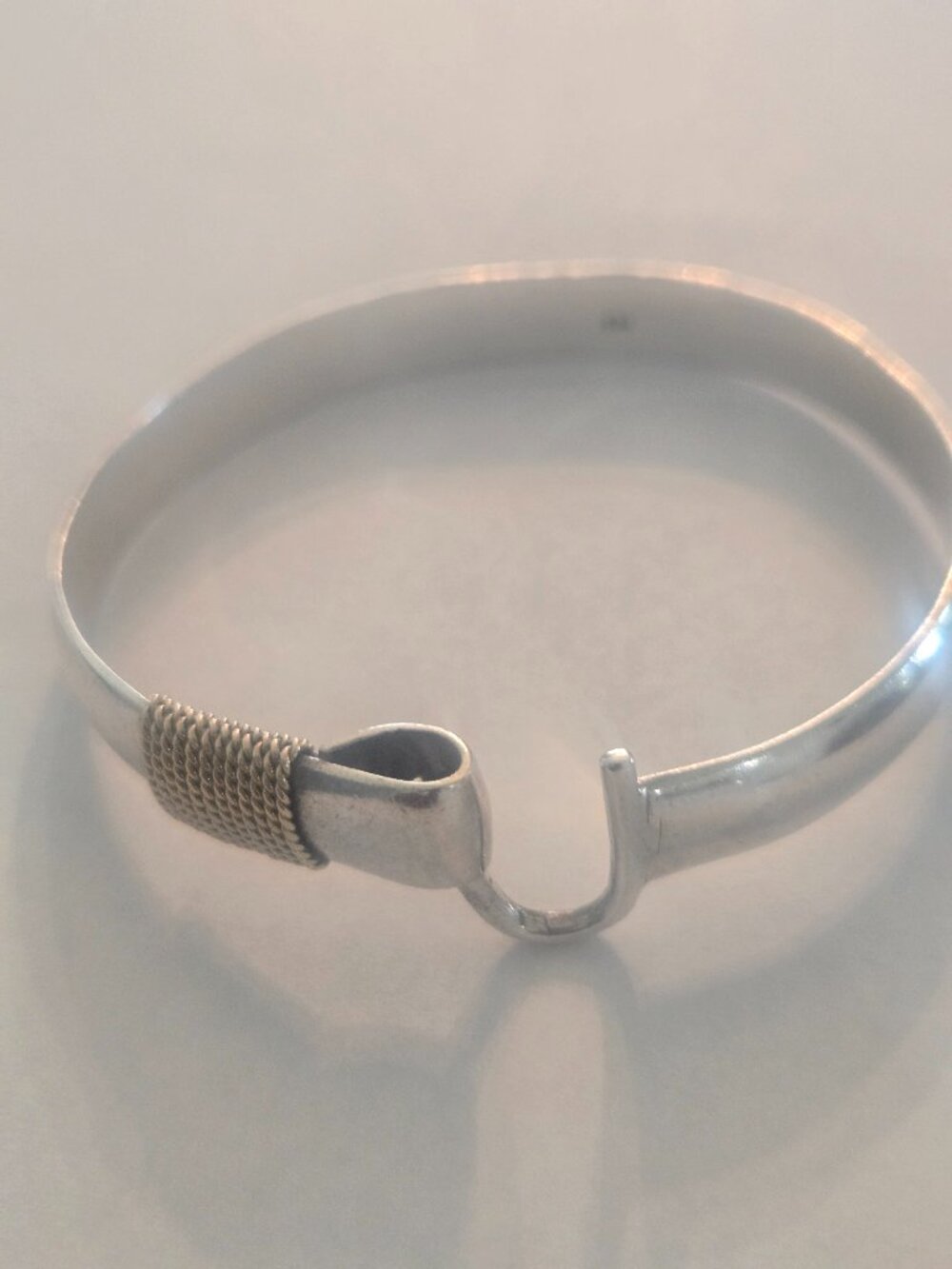 Cruzan (St Croix, USVI) Hook Sterling Silver with 14kt rope accent Bracelet